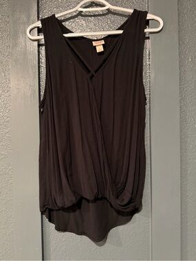 Mossimo Supply Co Black High-Low Tank Top Size Large